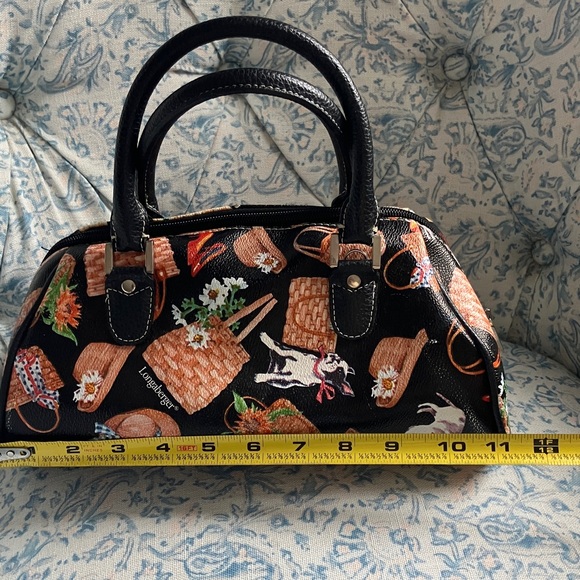 RARE Longaberger barrel purse with basket print all over VGUC - Picture 10 of 13